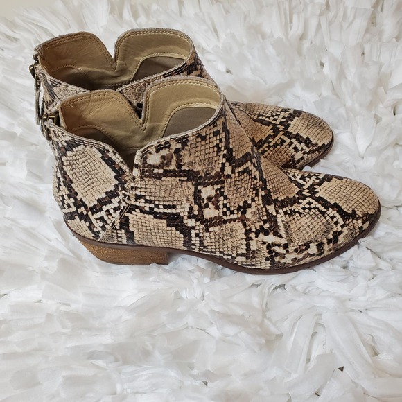 MICHAEL BY MICHAEL SHANNON | NADYA ANKLE BOOTIES SNAKESKIN LEATHER WOMEN SZ 8 - Picture 5 of 17